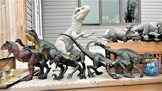 Huge Jurassic World Scorpios Rex, Indoraptor and Indominus Rex Toy Comparison Review