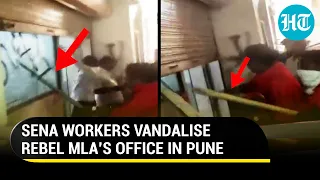 Shiv Sena workers attack rebel Tanaji Sawant's office in Pune; Security tightened in Mumbai