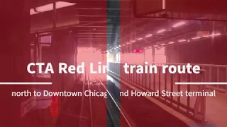 CTA Red Line train (Howard-bound) route from 95th/Dan Ryan terminal to Howard Street term. (rear)