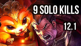 GNAR vs DARIUS (TOP) | 9 solo kills, 900+ games | BR Diamond | 12.1