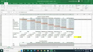 Como Optimizar un Portafolio  con matriz VARIANZA COVARIANZA y Sharpe Ratio