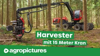 Harvester mit XXL Kran im Einsatz | Komatsu 931 XC mit Impex Kranumbau für schonende Holzernte