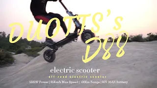 DUOTTS D88 Electric Scooter  5600W Dual Moter 85KM/H Max Speed 60V 35Ah 11 Inch