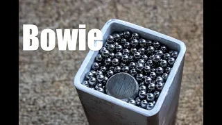 Epic Bowie Knife Build Ball Bearing Canister San Mai Damascus Forge Welded Blacksmithing Knifemaking