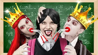Wednesday Addams Were Adopted By RICH PRINCIPAL VAMPIRE Family || Rich VS Poor Hacks by Bla Bla Jam!
