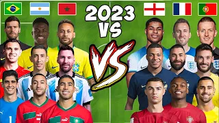 Morocco & Brazil & Argentina 🆚️ France & Portugal & England 🔥Trio Comparison