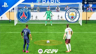 FC 24 | PSG vs Manchester City | Mbappe vs Haaland | Penalty Shootout - PS5 Gameplay