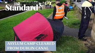 Asylum seeker camp cleared from Dublin canal