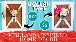 DIY DOLLAR TREE High End Dupe | KIRKLAND'S Barn Door Wall Decor | Foam Board Challenge Collab 2020