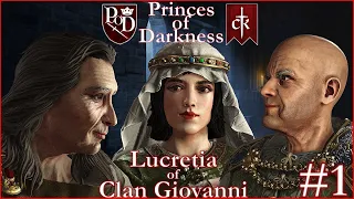 Lucretia of Clan Giovanni -  Princes of Darkness Vampire Gameplay E1 - A CK3 World of Darkness Mod