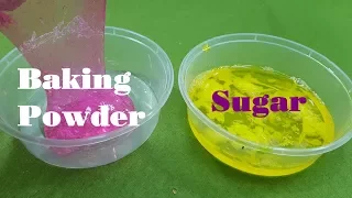 Sugar Slime vs Baking Powder Slime