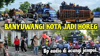 Horeg Melintas kota !! Pertama Kali Fuso Sultan audio,Bp Audio Dibunyikan Loss Di kota Banyuwangi.