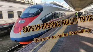 Bullet train - Moscow to Saint Petersburg /Economy class /Russian Sapsan High speed Train