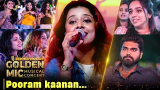 Pooram Kaanan | Sithara's Energetic Performance🔥 | Behindwoods Golden Mic Musical Concert