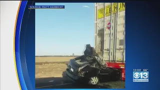 Deadly Big Rig Crash On I-5 In Elk Grove