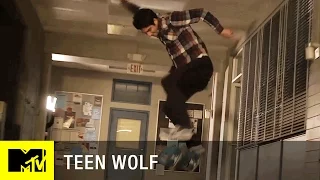 Teen Wolf (Season 5) | Tyler Posey Skateboards Through Beacon Hills | MTV