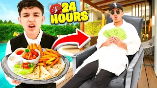 Little Brother Is My Personal Assistant For 24 Hours Challenge!