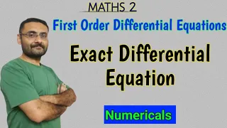 Exact Differential Equation | Problems | Ordinary differential Equations | Maths