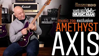 Ernie Ball Music Man Axis in Music Zoo Exclusive Amethyst: Review & Playthrough!