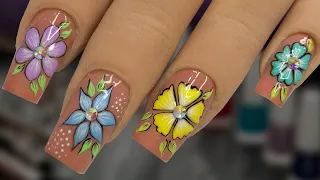 COMO HACER FLORES BÁSICAS EN LAS UÑAS CON PAINTING GEL 💅🌸