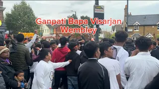 Ganpati Visarjan 2023 in Wembley I People dance crazy