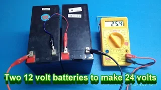 How to connect two 12v batteries to make 24v, Two 12 volt batteries to make 24 volts