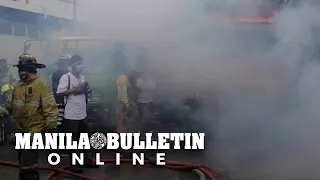 Firefighters tried to extinguished the remaining fire at P. Ocampo, Makati City