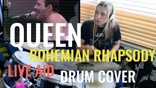 Queen|| Bohemian Rhapsody Live Aid Drum Cover