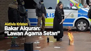 Aktivis Kristen Bakar Alquran Sambil Angkat Salib