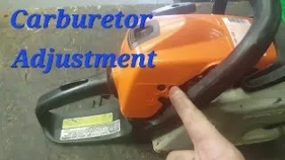 Stihl Chainsaw Carburetor Adjustment