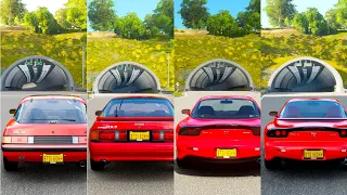 THE MOST UNIQUE MAZDA RX-7 COMPARISON| Forza Horizon 4 COMPARISON(SOUNDCHECK,ACCELERATION,TOP SPEED)