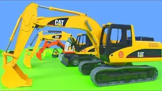 Excavator, Tractor,  Garbage Trucks & Toy Vehicles for Kids