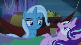 Trixie & Starlight try to sleep in the wagon - Road to Friendship