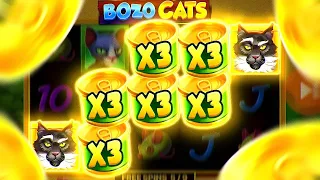 СЛОВИЛ БОНУСКУ С ДВУМЯ ЗОЛОТЫМИ СКАТЕРАМИ В BOZO CATS!!