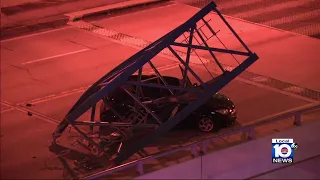 1 killed, 1 injured after piece of crane falls from building in Fort Lauderdale