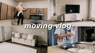 MOVING VLOG: apartment issues *yikes*, cleaning/organizing, + building furniture