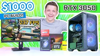 Best $1000 RTX 3050 Gaming PC Build 2022! [Full Build Guide w/ 1080p Gaming Benchmarks!]