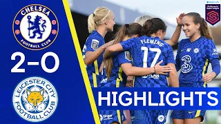 Chelsea 2-0 Leicester | Late Goals Seal All Three Points | Women's Super League Highlights