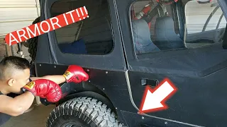 Body Armor installed on Jeep Yj!!!!!