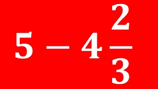 Subtracting mixed number from a whole number | How to subtract mixed fraction from a whole number