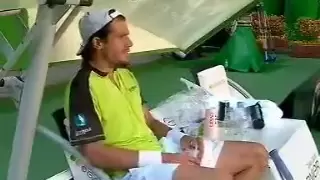 Tommy Haas talking to himself