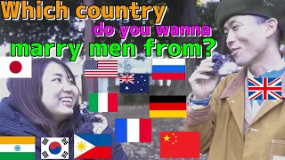 Which country do Japanese women want to marry men from?