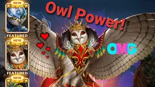 Empires & Puzzles Timius Fulvia Relius & Ommudus Owl Tower lands 🦉 These holy haters are a Hoot! 😂👿