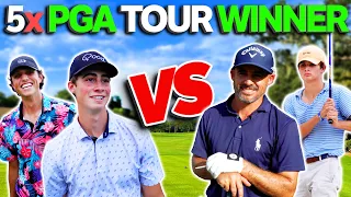 We Challenged 5 Time PGA Tour Winner & His Son To a Golf Match…