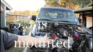 Getting the 5.3 mounted in the Montero! LS swap Pt. 2