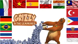 Grizzy the lemmings in different languages meme.