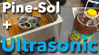 SHOOTOUT Ultrasonic Cleaner Filled With Pine-Sol or Pine-Sol Soak to Clean Carburetor Parts