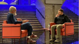 David Letterman interviews Zelensky in underground Kyiv metro station
