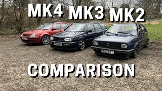 Mk2/Mk3/Mk4 Golf Comparison and Buyers Guide. (ALL the Differences)