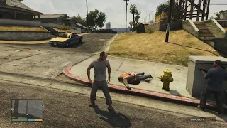 GTA V Franklin and Michael vs Franklin and Michael vs marabunta grande shoot out